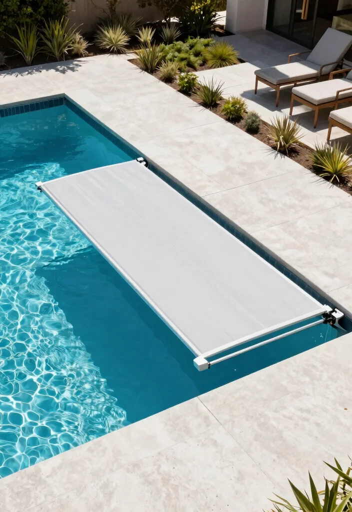 15 Smart Pool Cover Ideas to Protect Your Backyard Oasis 4. Automatic Pool Covers 0