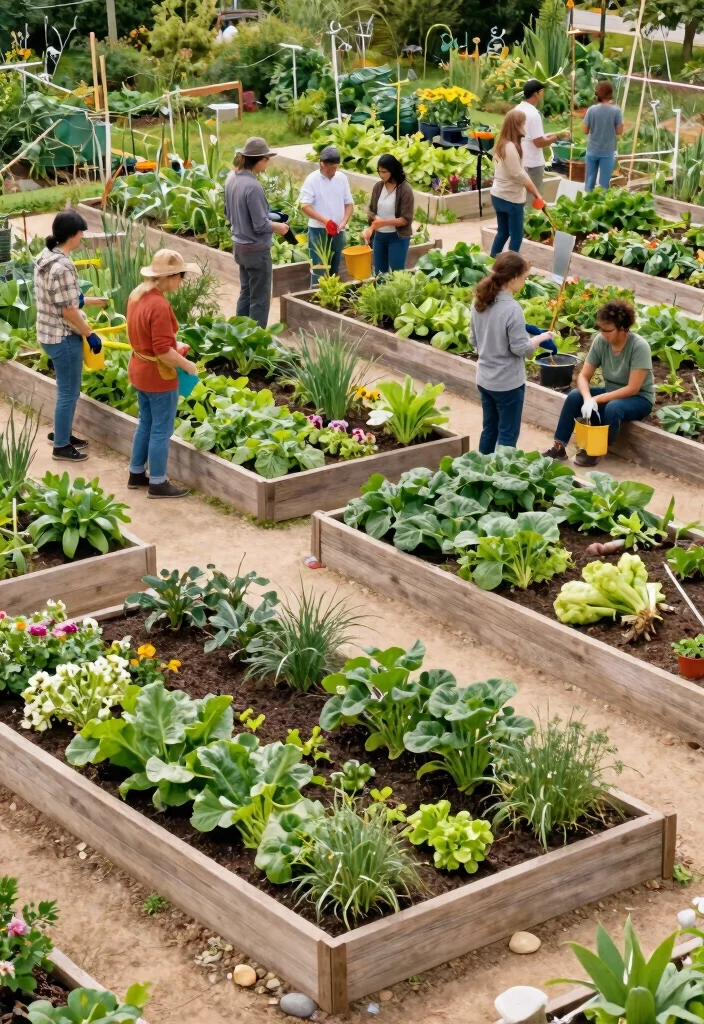 15 Smart Raised Garden Bed Layout Ideas to Maximize Space 15. Community Garden Beds 0