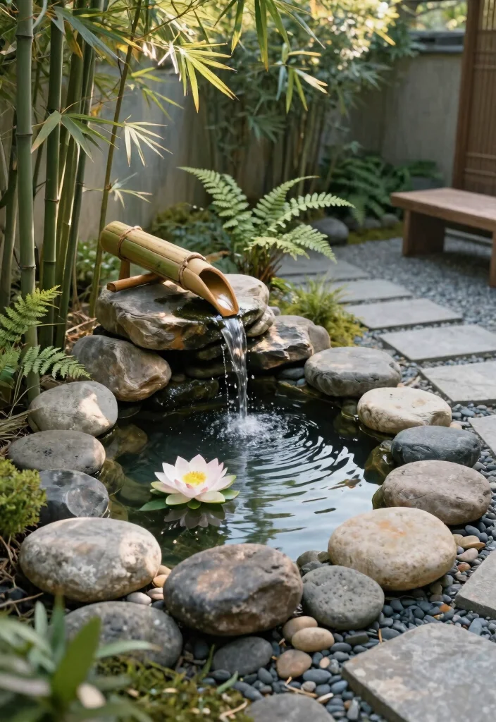 15 Stunning Garden Pond Ideas Waterfall Designs Must See 1. Zen Inspired Miniature Ponds 0