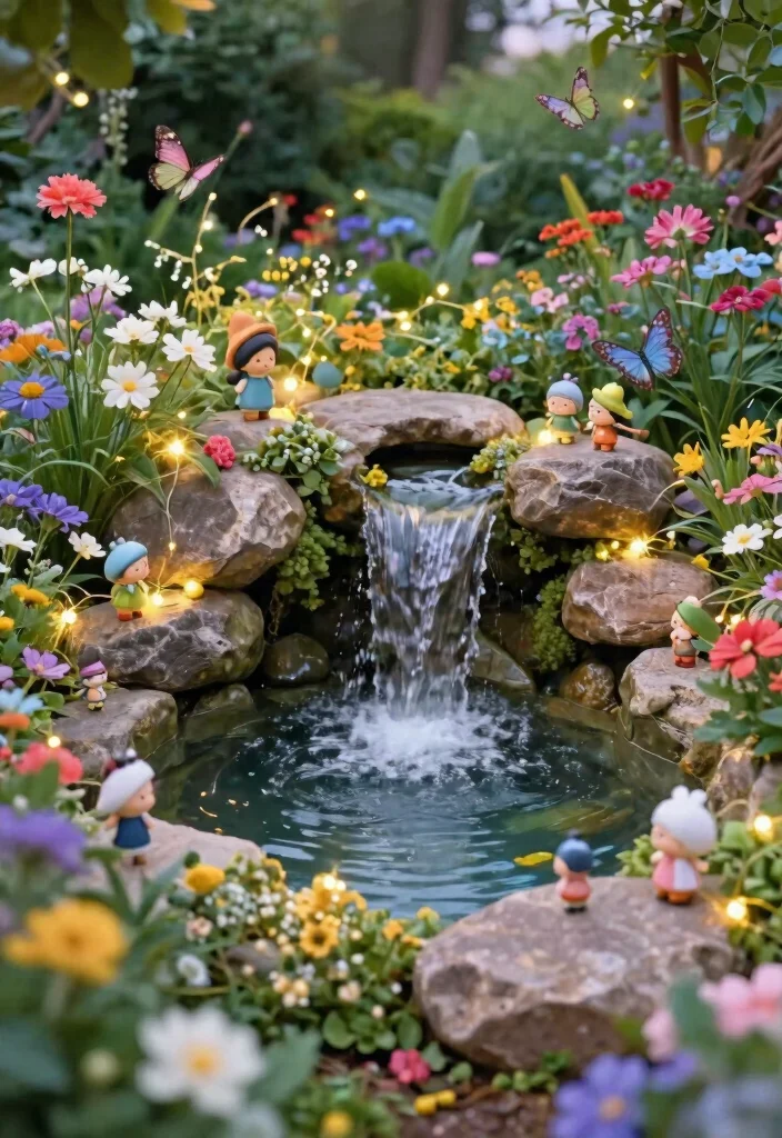 15 Stunning Garden Pond Ideas Waterfall Designs Must See 11. Fairy Tale Pond with Waterfall 0