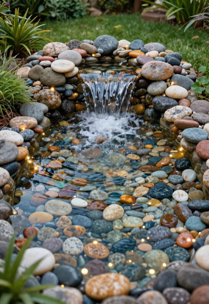 15 Stunning Garden Pond Ideas Waterfall Designs Must See 13. Artistic Pebble Waterfalls 0