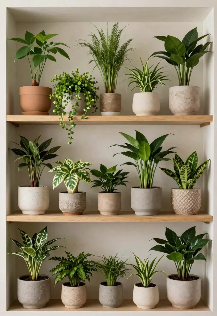 17 Aesthetic Indoor Plant Shelf Ideas for a Cozy Vibe 14. Creative Plant Groupings 0