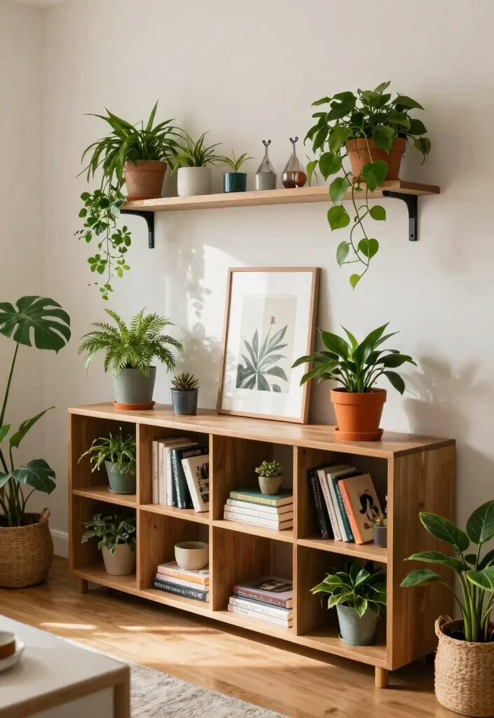 17 Aesthetic Indoor Plant Shelf Ideas for a Cozy Vibe 7. Open Shelving Unit 0