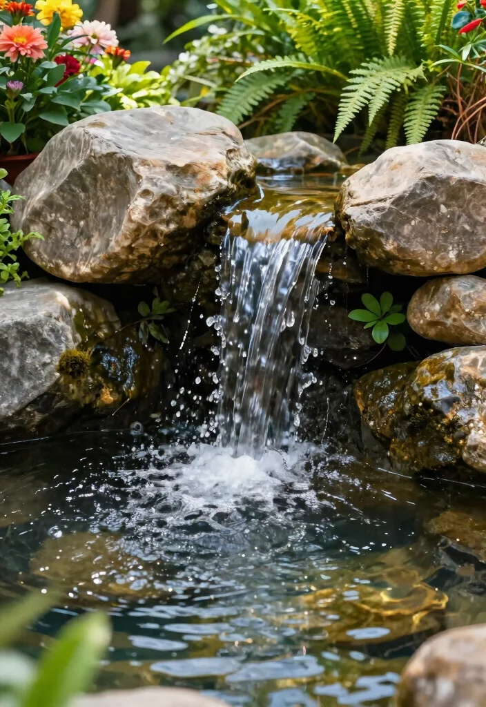 17 Best Pond Garden Ideas Landscaping Tips for Beginners 3. Create a Mini Waterfall 0