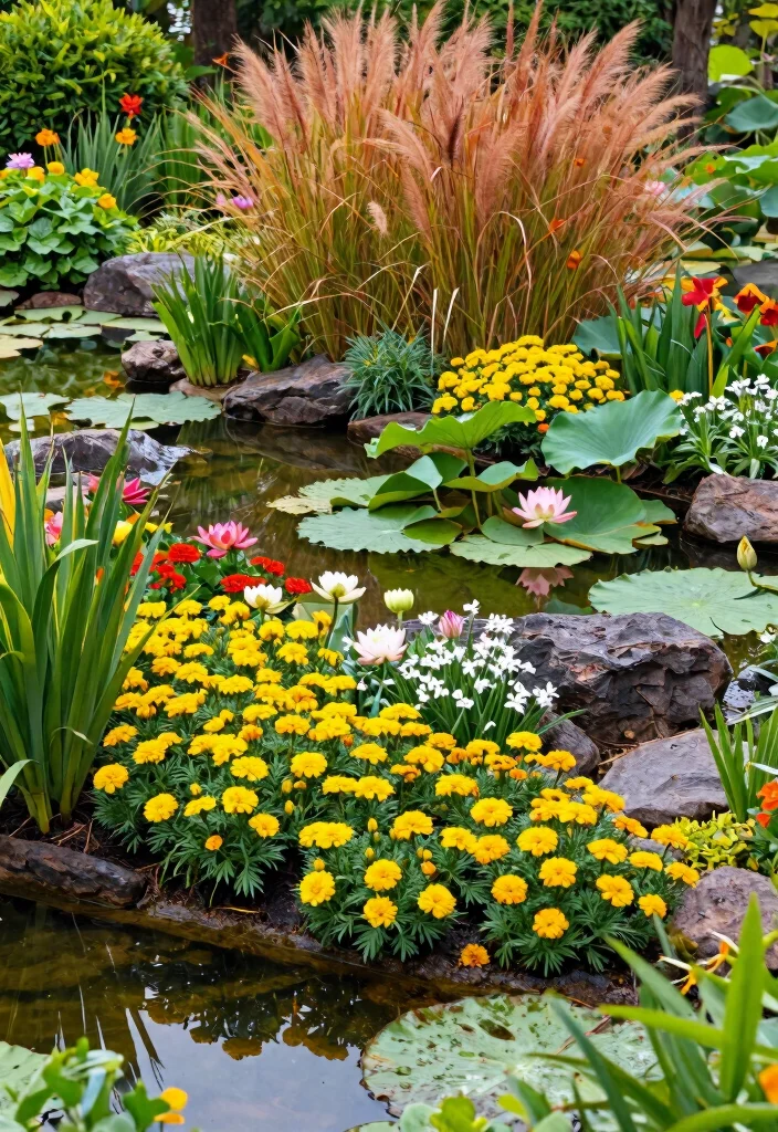 17 Best Pond Garden Ideas Landscaping Tips for Beginners 8. Plant for All Seasons 0