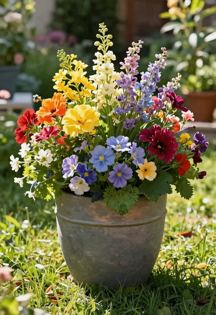 17 Colorful Large Outdoor Planter Ideas Flower Pots 13. Bulb Planters with Seasonal Blooms 0