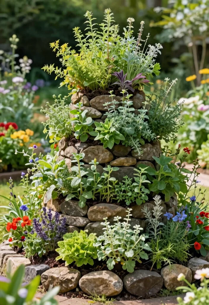 17 Colorful Large Outdoor Planter Ideas Flower Pots 14. Herb Spiral Planters 0