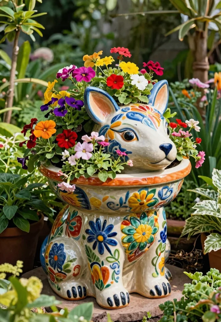 17 Colorful Large Outdoor Planter Ideas Flower Pots 17. Artistic Sculpture Planters 0