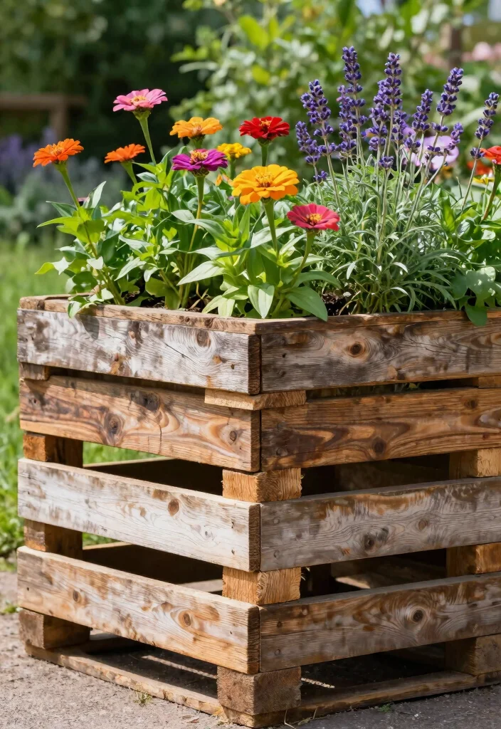 17 Colorful Large Outdoor Planter Ideas Flower Pots 2. Wooden Pallet Planters 0