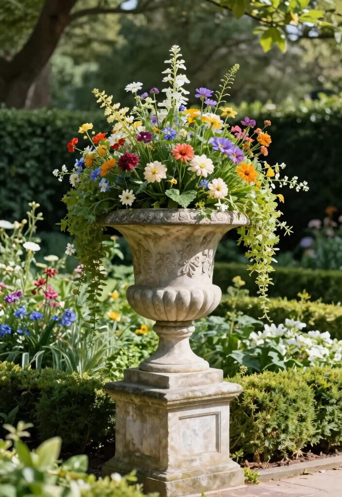 17 Colorful Large Outdoor Planter Ideas Flower Pots 6. Elegant Urn Planters 0