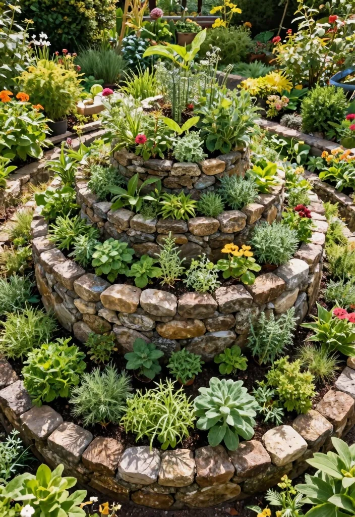 17 Easy DIY Raised Garden Bed Ideas You Can Build Fast 17. DIY Herb Spiral Garden 0