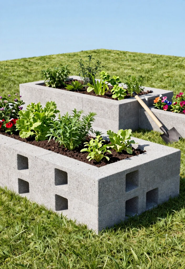 17 Easy DIY Raised Garden Bed Ideas You Can Build Fast 2. Stackable Cinder Block Bed 0