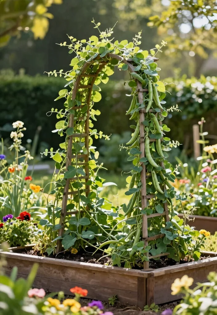 17 Easy DIY Raised Garden Bed Ideas You Can Build Fast 5. Raised Bed with a Trellis 0