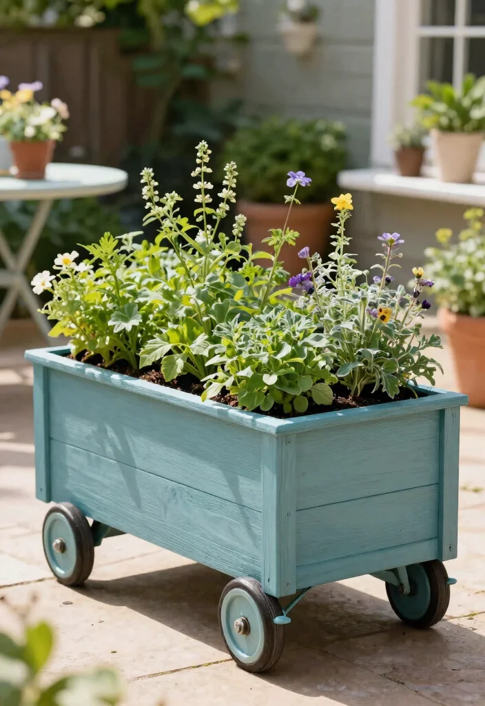 20 Amazing Raised Garden Bed Inspiration Photos for Your Yard 11. Raised Beds with Wheels 0