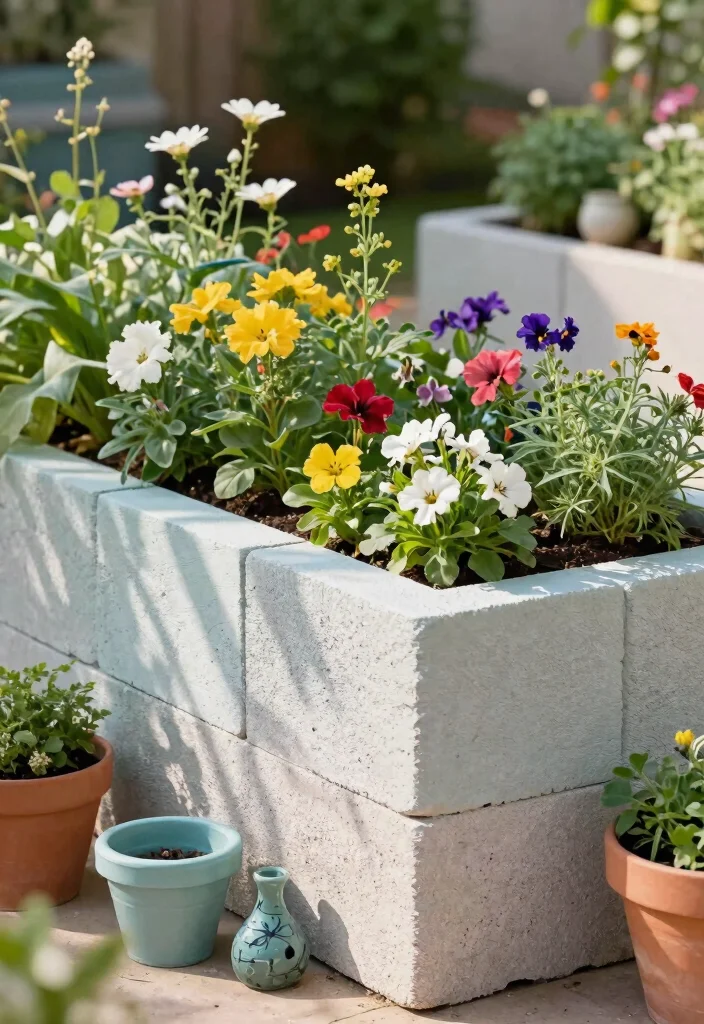 20 Amazing Raised Garden Bed Inspiration Photos for Your Yard 7. Cinder Block Raised Bed 0