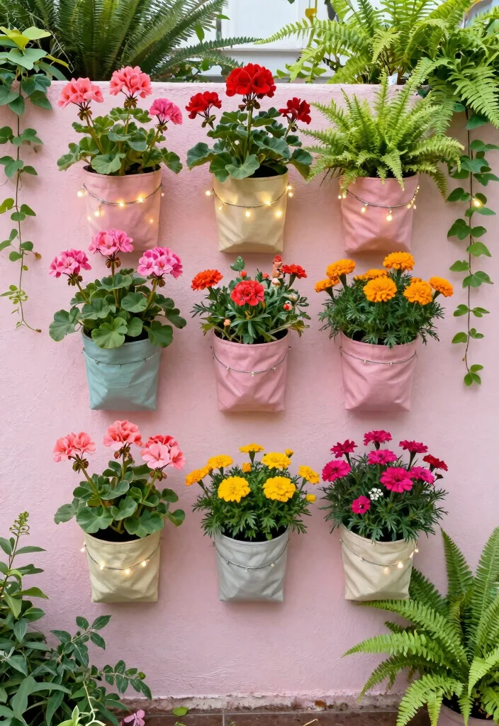 20 Breathtaking Large Flower Planter Ideas for Summer 1. Vertical Wall Planters 0