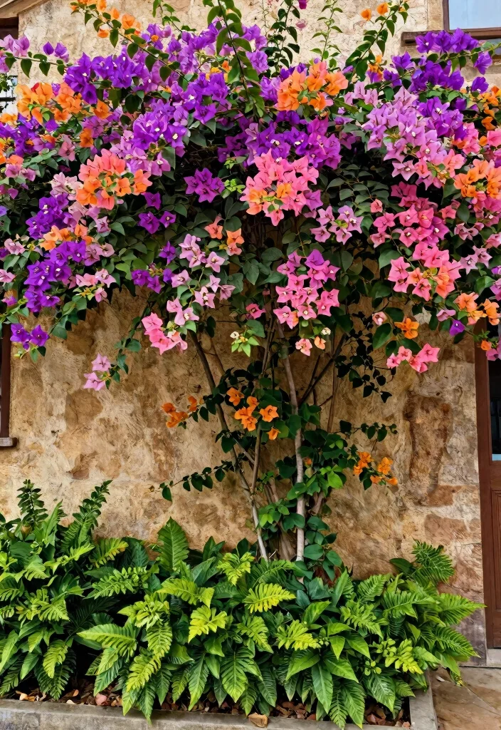20 Breathtaking Large Flower Planter Ideas for Summer 13. Bougainvillea Trellis Planters 0