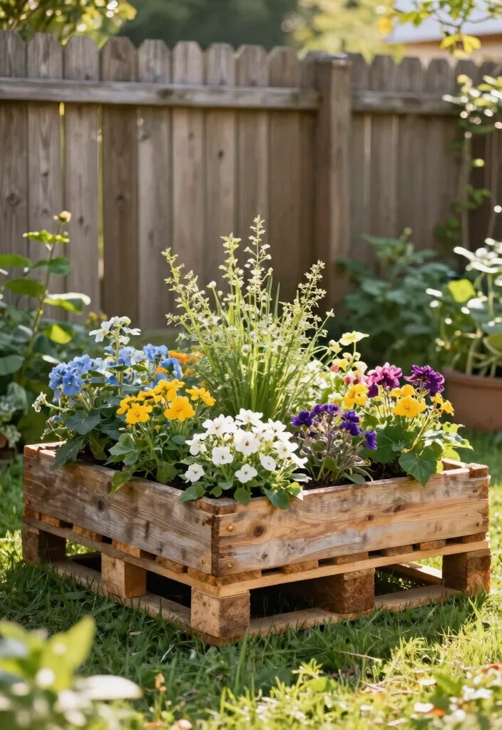 20 Breathtaking Large Flower Planter Ideas for Summer 14. Pallet Planters 0