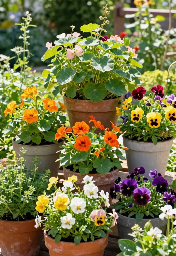 20 Breathtaking Large Flower Planter Ideas for Summer 20. Edible Flower Planters 0