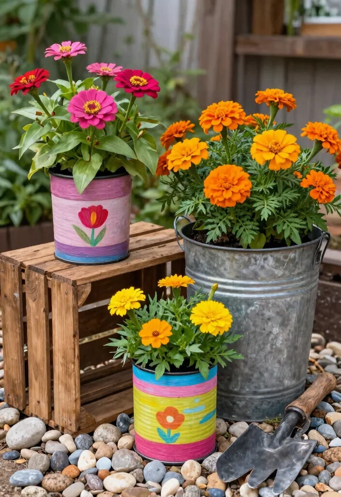 20 Breathtaking Large Flower Planter Ideas for Summer 5. Recycled Container Gardens 0