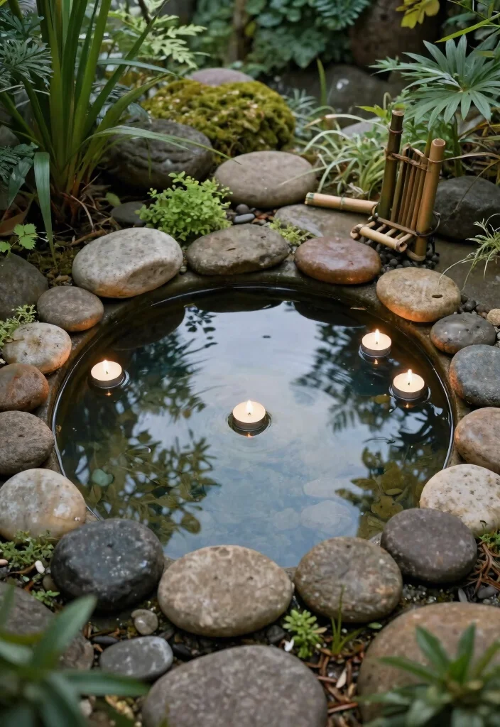 21 Stunning Garden Pond Ideas for a Peaceful Backyard Oasis 1. Miniature Zen Pond 0