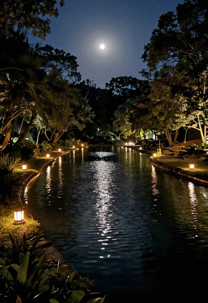 21 Stunning Garden Pond Ideas for a Peaceful Backyard Oasis 13. Moonlight Pond 0