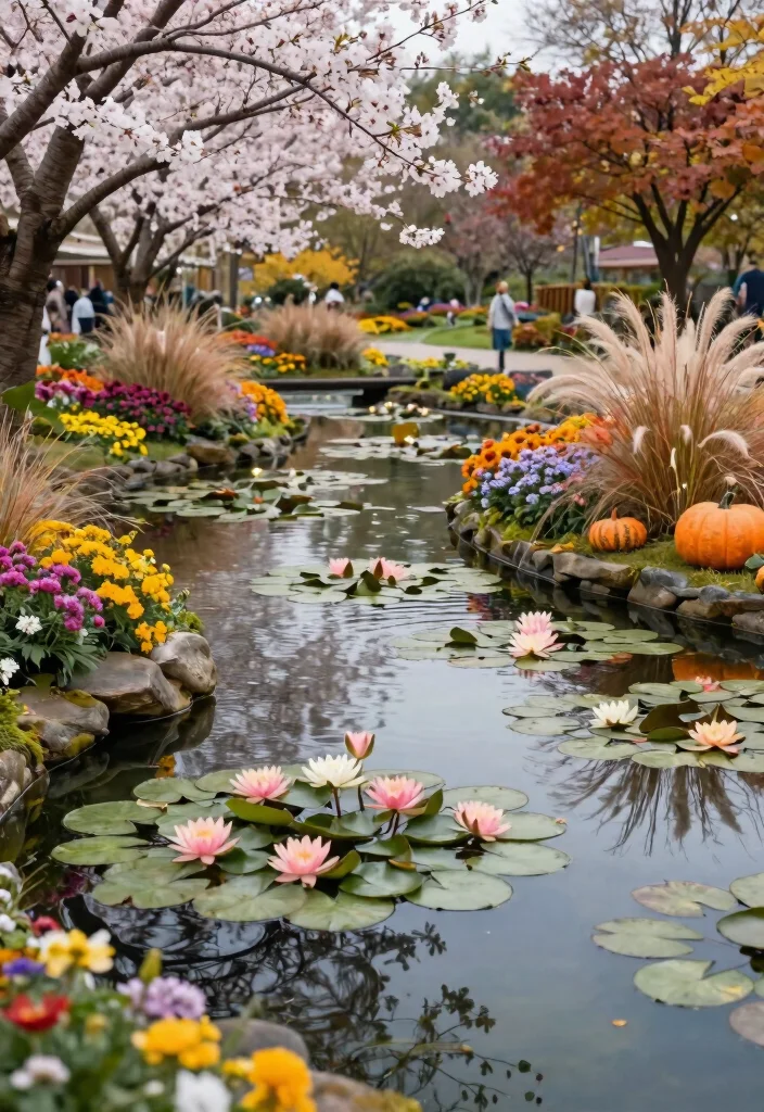 21 Stunning Garden Pond Ideas for a Peaceful Backyard Oasis 16. Seasonal Pond 0