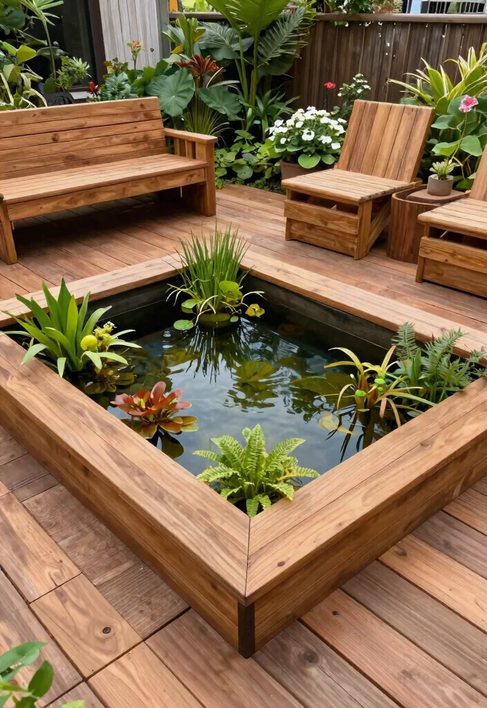 21 Stunning Garden Pond Ideas for a Peaceful Backyard Oasis 2. Raised Pond with Decking 0