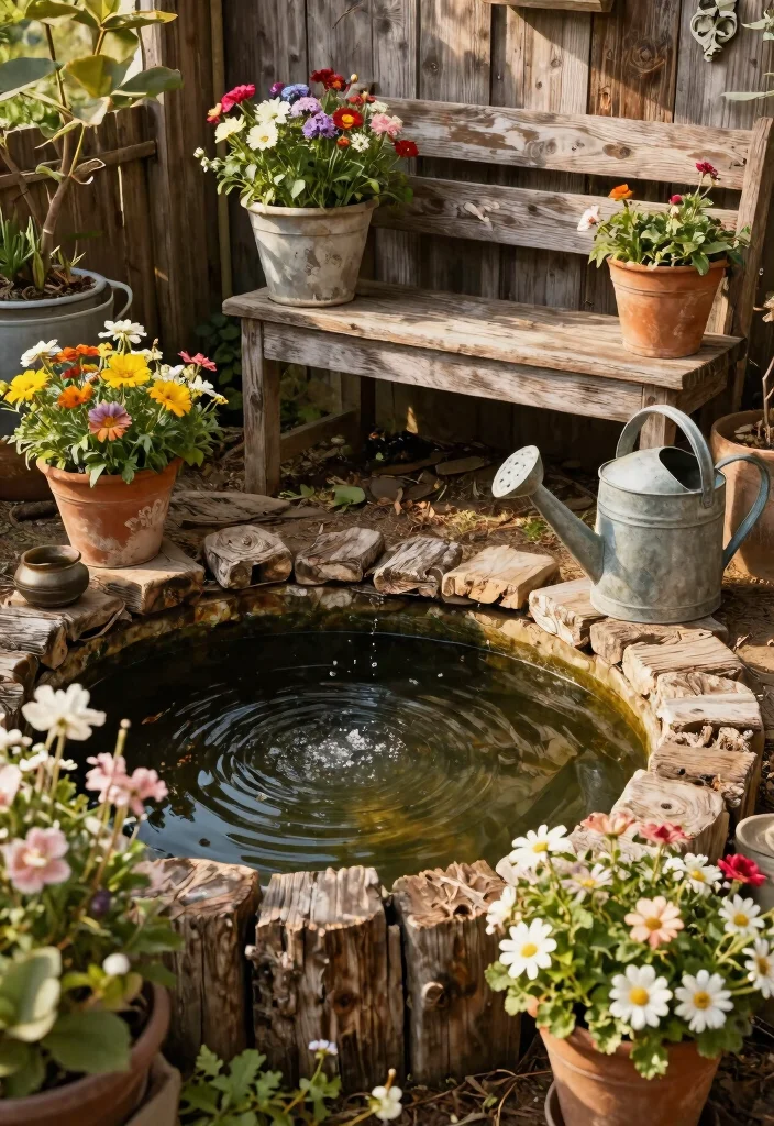 21 Stunning Garden Pond Ideas for a Peaceful Backyard Oasis 20. Vintage Rustic Pond 0