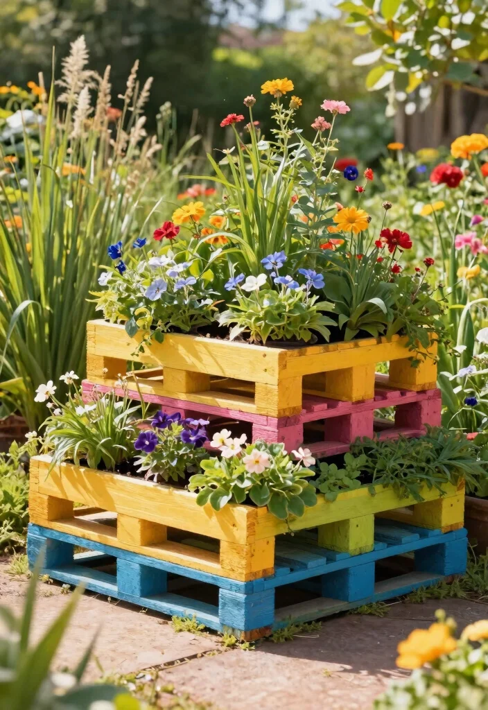 21 Stunning Large Outdoor Planter Ideas for Curb Appeal 11. Low Budget Pallet Planters 0