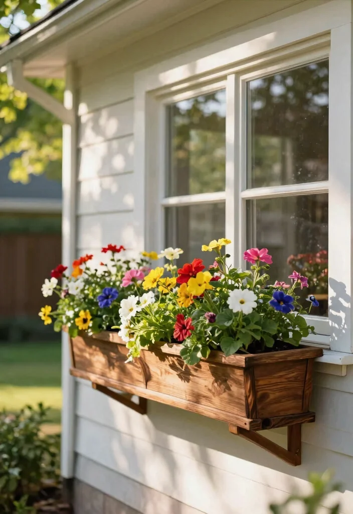 21 Stunning Large Outdoor Planter Ideas for Curb Appeal 18. Stylish Window Box Planters 0