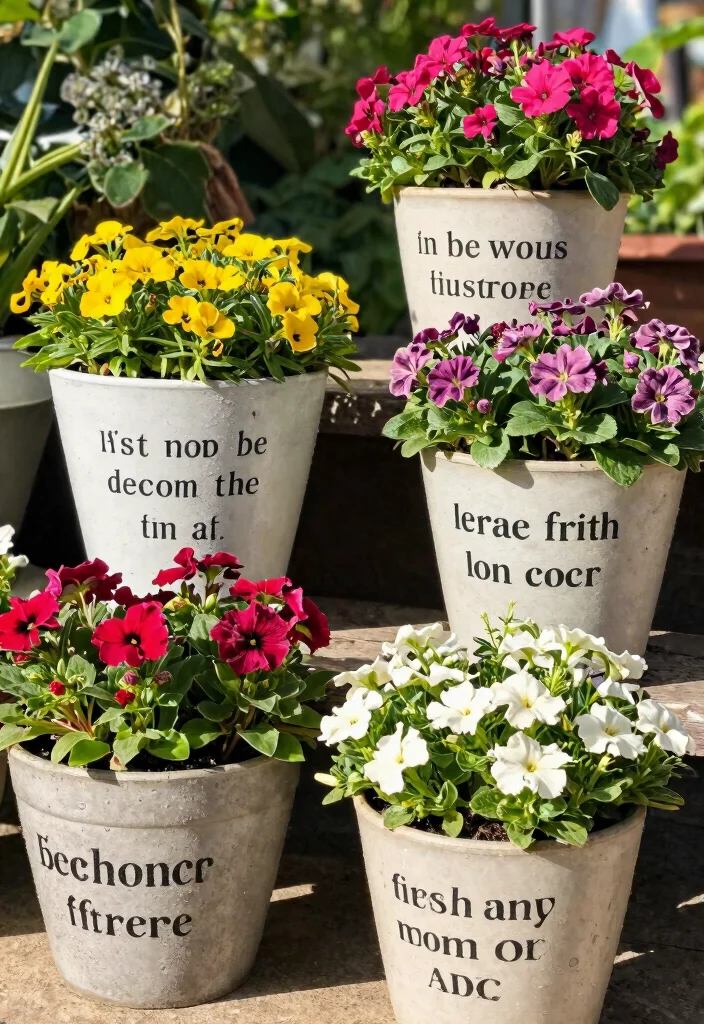 21 Stunning Large Outdoor Planter Ideas for Curb Appeal 19. Inspirational Quote Planters 0