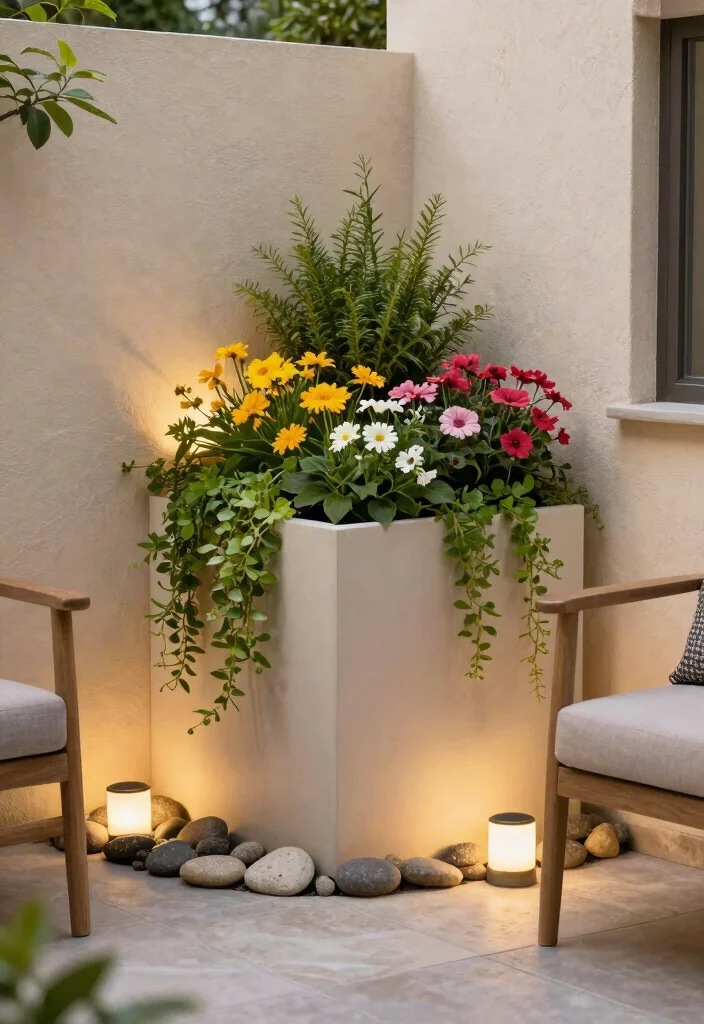 21 Stunning Large Outdoor Planter Ideas for Curb Appeal 5. Corner Planters for Compact Spaces 0