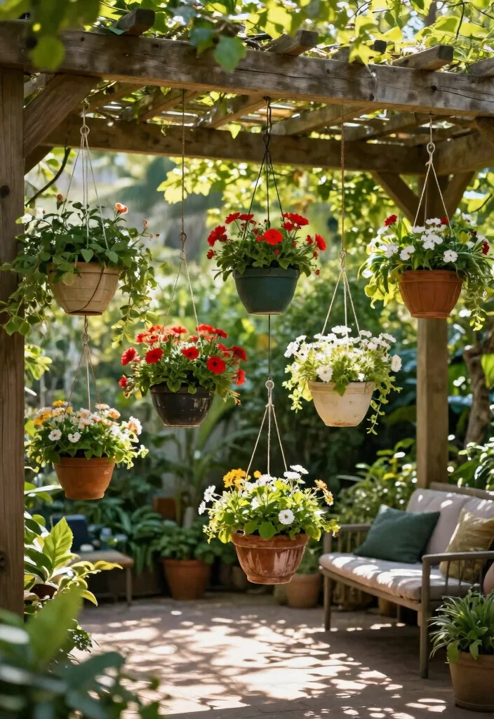 21 Stunning Large Outdoor Planter Ideas for Curb Appeal 6. Hanging Planters for Vertical Gardening 0