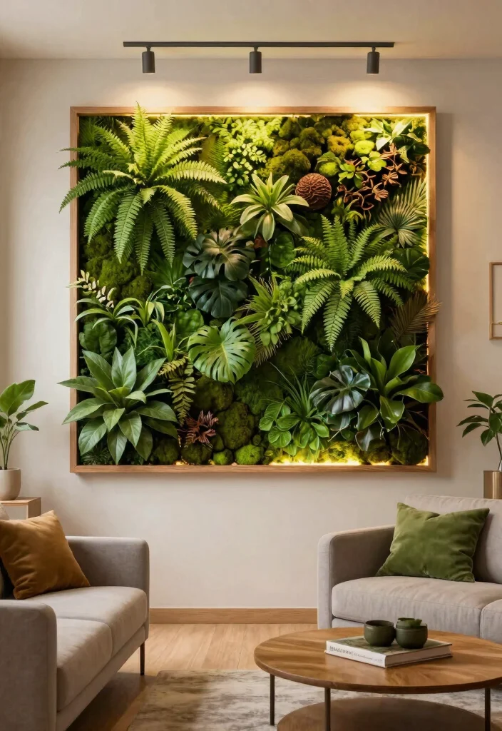 21 Stunning Plant Wall Shelf Ideas to Display Your Jungle 20. Green Wall Art 0