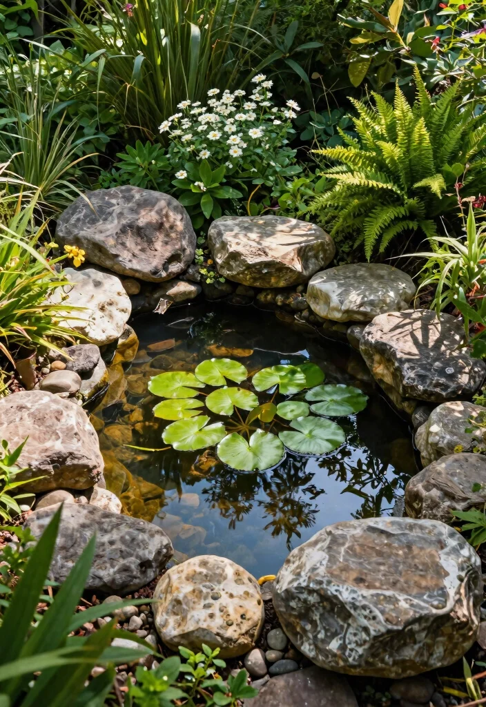 25 Breathtaking Garden Pond Inspiration Photos Pin This 1. Natural Stone Edged Pond 0