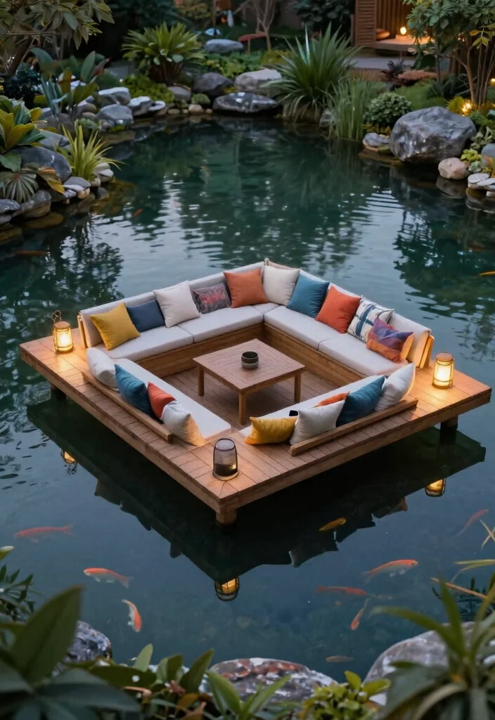 25 Breathtaking Garden Pond Inspiration Photos Pin This 14. Pond with Floating Deck 0
