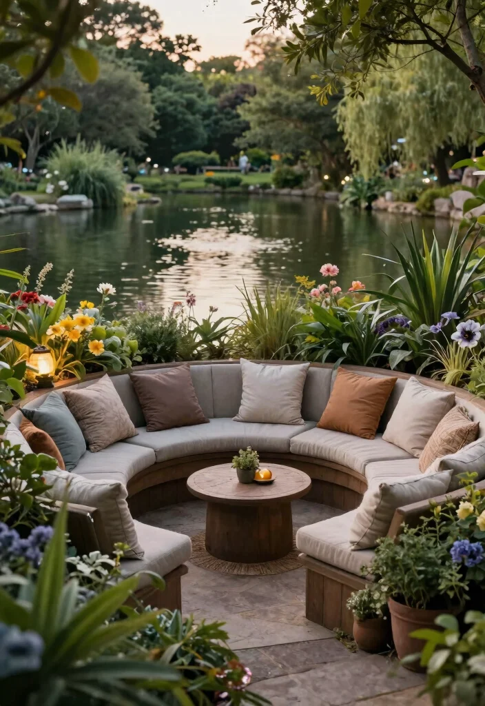 25 Breathtaking Garden Pond Inspiration Photos Pin This 16. Pond with Sunken Seating 0