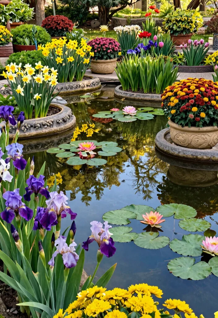25 Breathtaking Garden Pond Inspiration Photos Pin This 20. Pond with Seasonal Displays 0