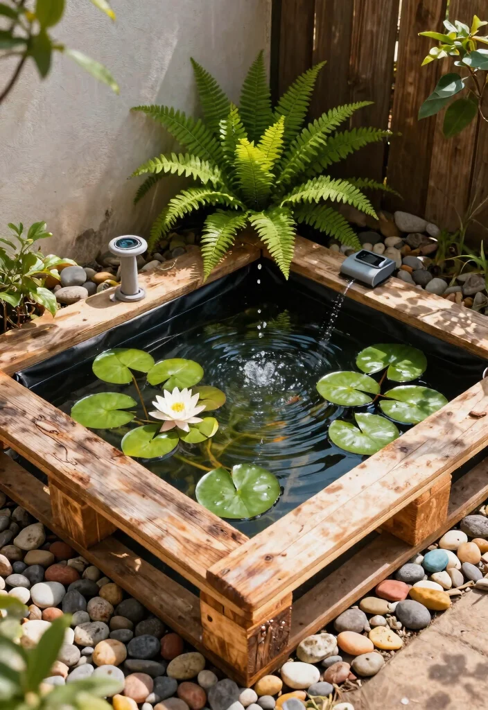 25 Breathtaking Garden Pond Inspiration Photos Pin This 4. DIY Pallet Pond 0