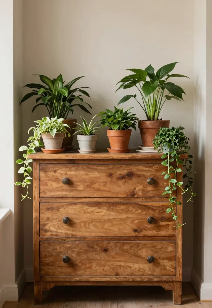 25 Creative Plant Shelf Ideas Every Plant Parent Needs 10. Repurposed Furniture 0