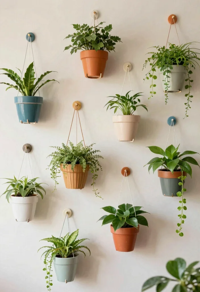 25 Creative Plant Shelf Ideas Every Plant Parent Needs 17. Creative Use of Hooks 0