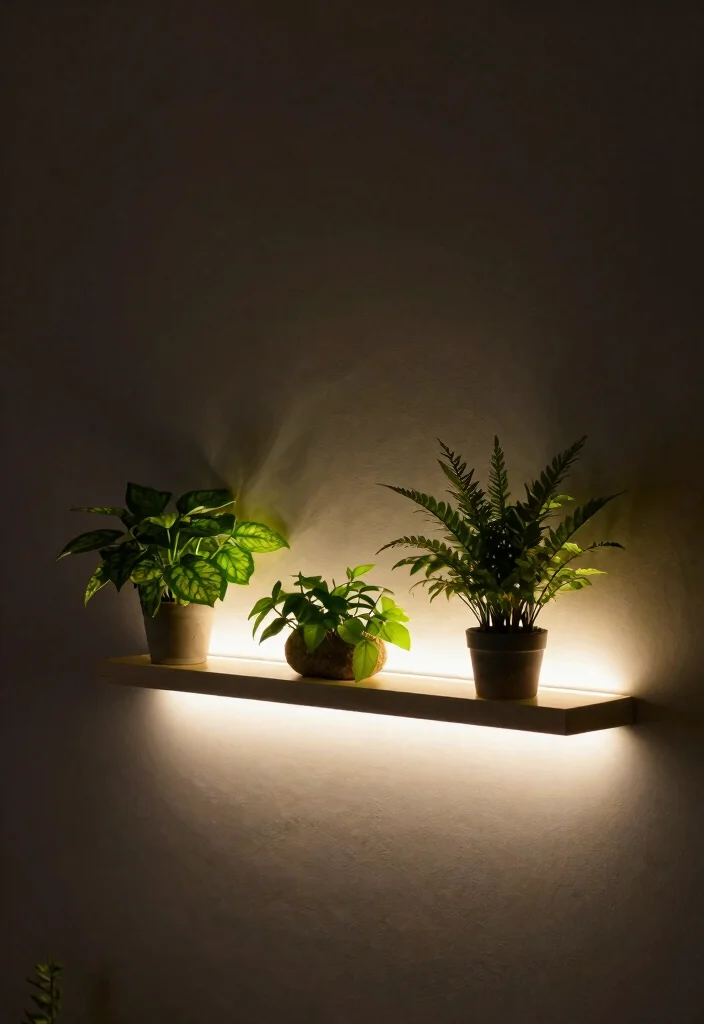 25 Creative Plant Shelf Ideas Every Plant Parent Needs 19. Under Shelf Lighting 0