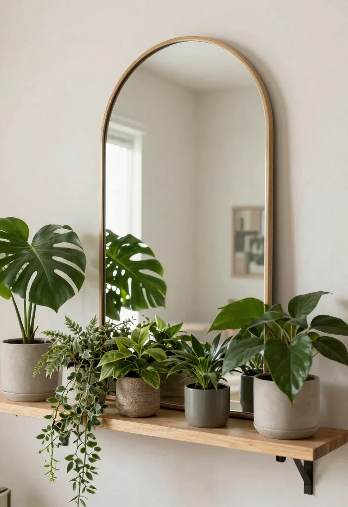 25 Creative Plant Shelf Ideas Every Plant Parent Needs 20. Incorporate Mirrors 0
