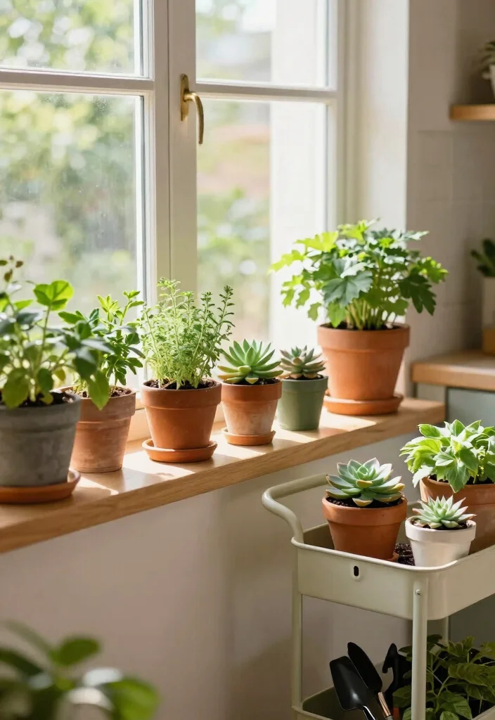 25 Creative Plant Shelf Ideas Every Plant Parent Needs 6. Window Ledge Garden 0