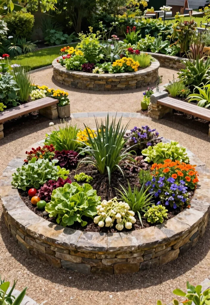 25 Stunning Raised Garden Bed Ideas for a Plentiful Harvest 15. Circular Raised Beds 0