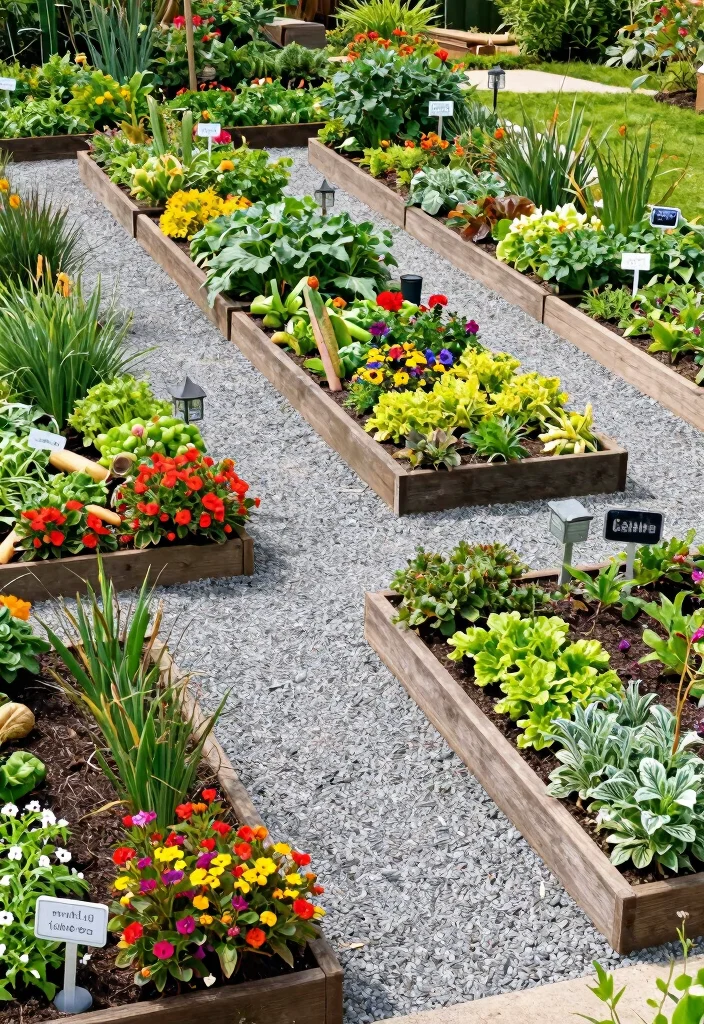 25 Stunning Raised Garden Bed Ideas for a Plentiful Harvest 18. Garden Bed with Paths 0