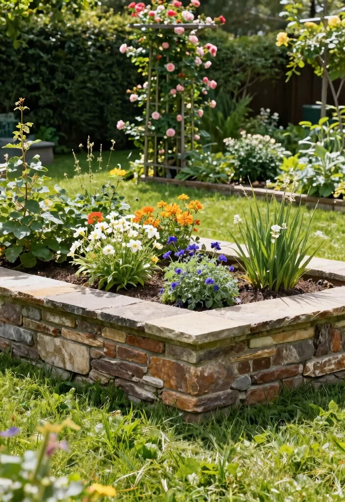 25 Stunning Raised Garden Bed Ideas for a Plentiful Harvest 4. Stone and Brick Raised Beds 0