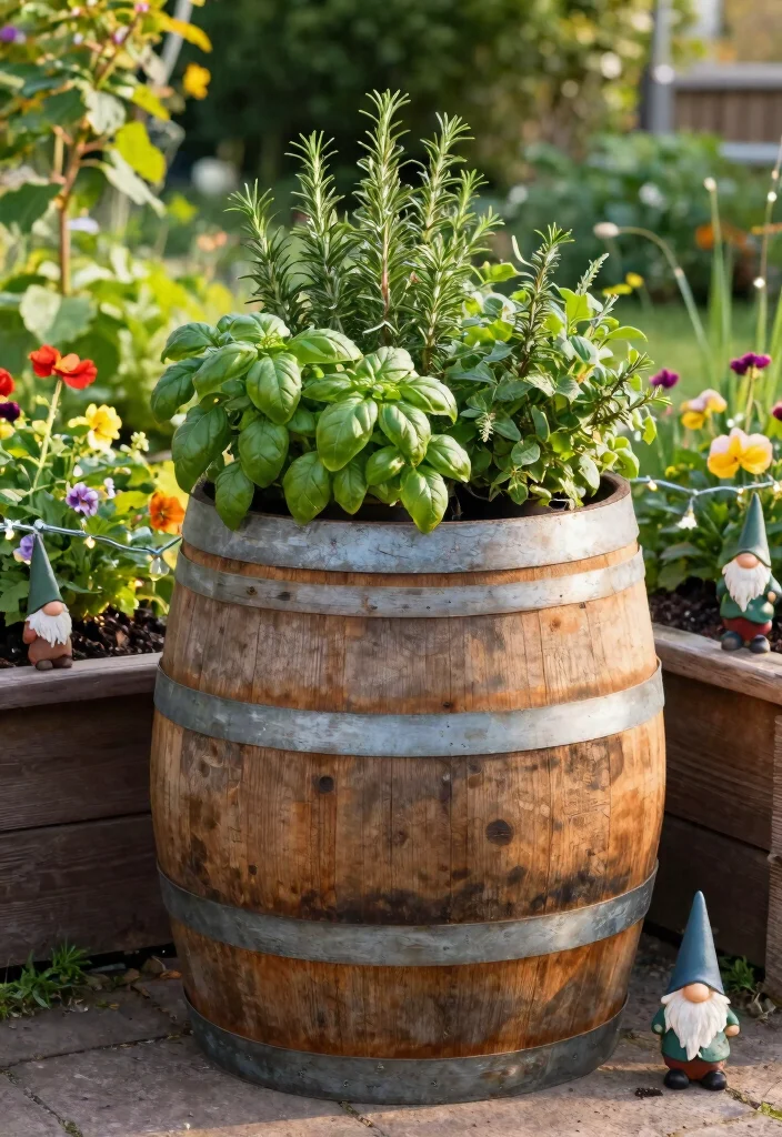 25 Stunning Raised Garden Bed Ideas for a Plentiful Harvest 7. Wine Barrel Raised Garden Beds 0