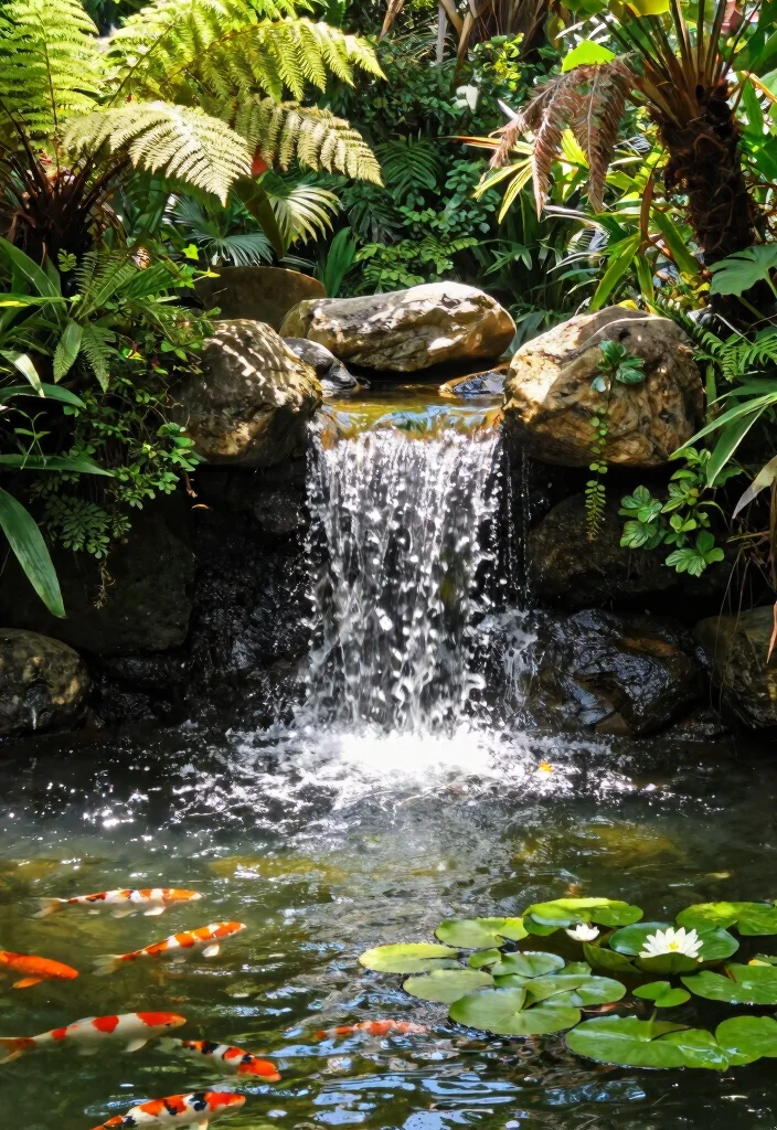 7 Authentic Japanese Garden Pond Ideas for Ultimate Zen 4. Waterfall and Stream Features 0